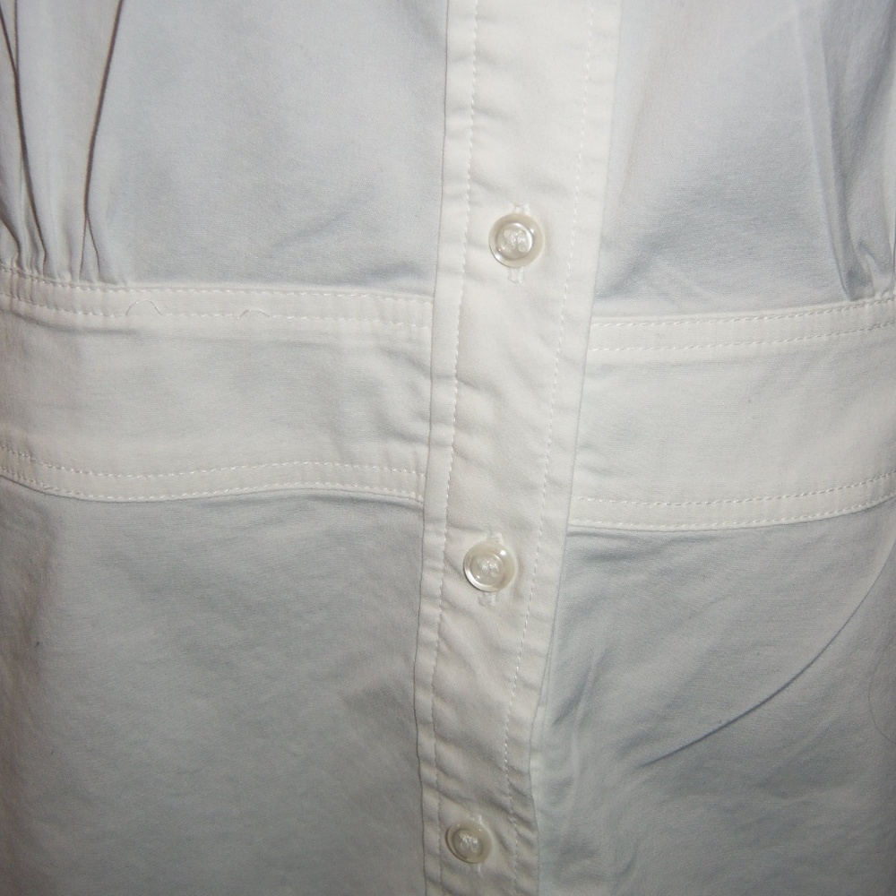 INC International Concepts White Waist Button Down Blouse Size 6 - Picture 4 of 8